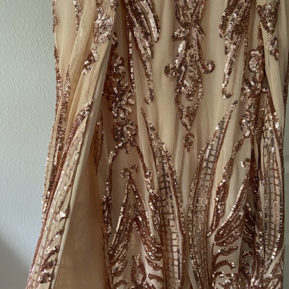 Fashion Nova Rose Gold Formal Dress - Picture 2 of 9